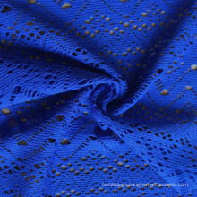 new design polyester lycra breathable knit hollow jacquard fabric for dress